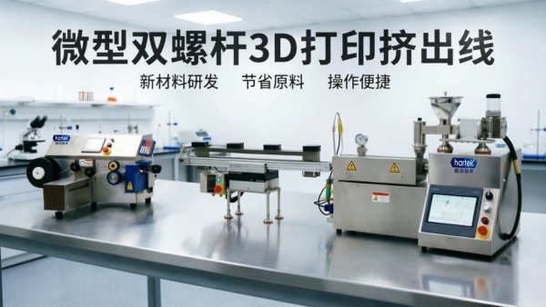 微型双螺杆3D打印挤出生产线交付某医疗器械/生物材料企业 微型双螺杆3D打印挤出生产线交付某医疗器械/生物材料企业